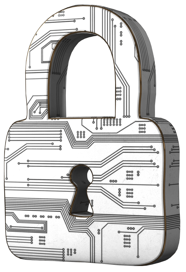 3D Rendered Tech Lock