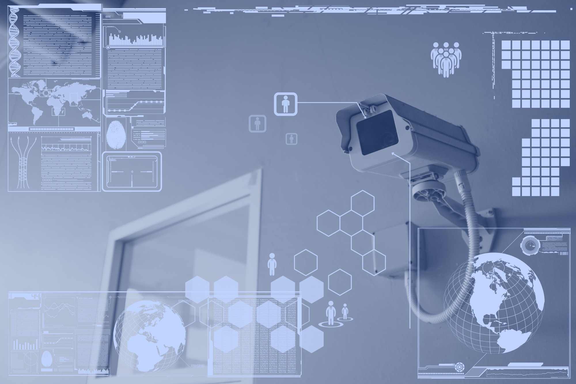 CCTV Camera Technology Graphic Effect