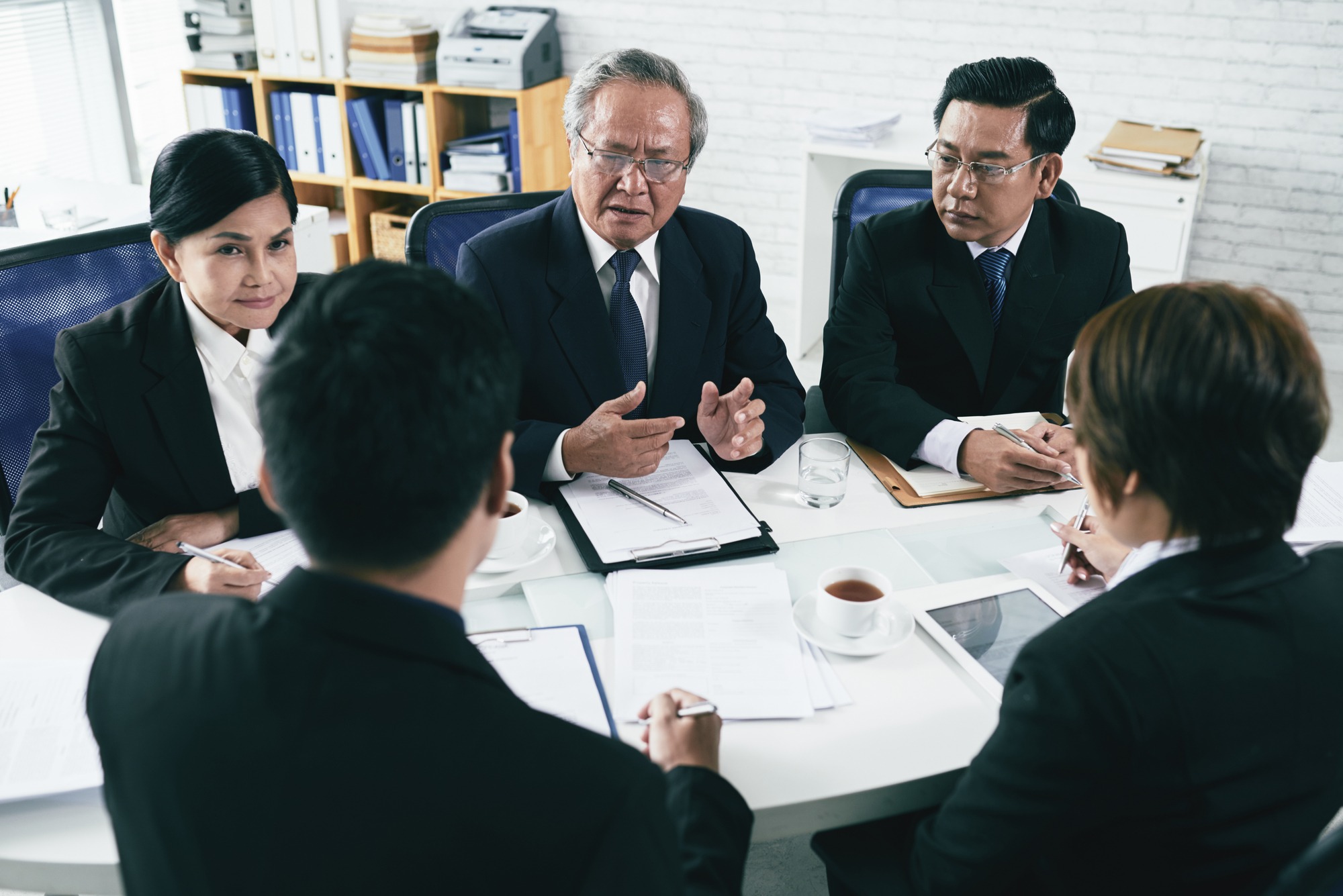Serious Meeting Discussion